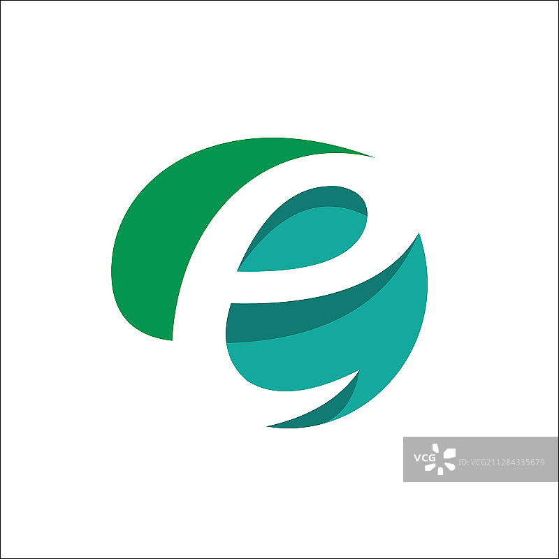 生态自然字母E标志设计模板图片素材