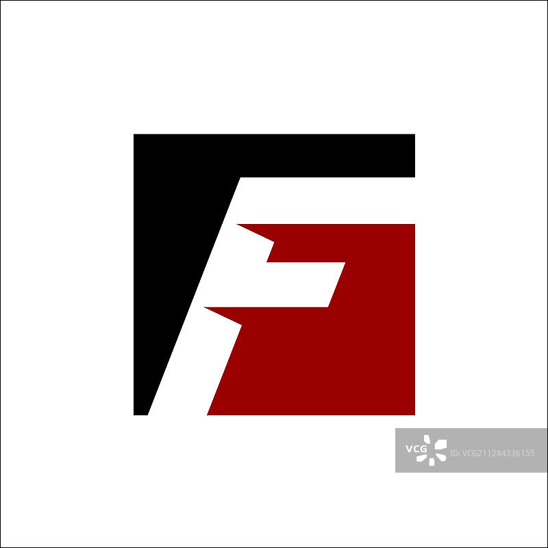 F字母方形logo设计理念图片素材