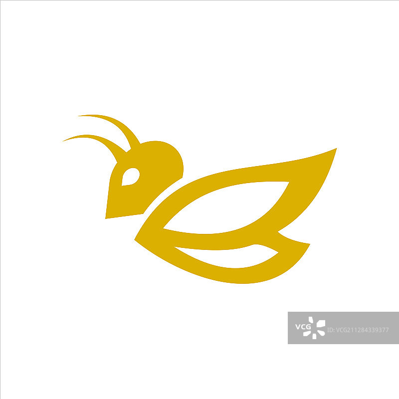 蜜蜂概念logo图形抽象模板图片素材