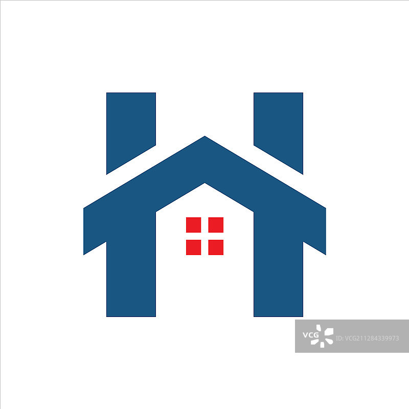 字母H房屋logo模板图片素材