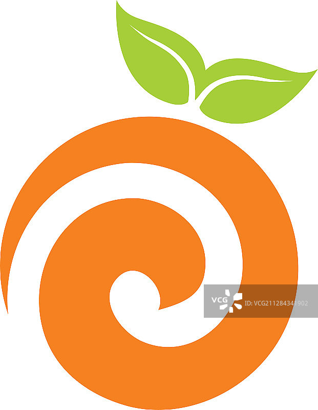 橙色抽象标志设计图片素材