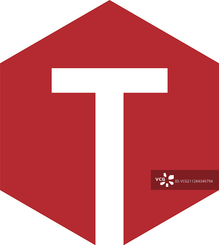 T字母六边形Logo图片素材