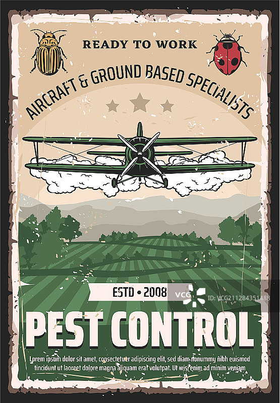 双翼飞机农药喷洒与害虫防治图片素材