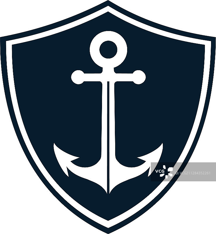 船锚盾牌标志模板图片素材
