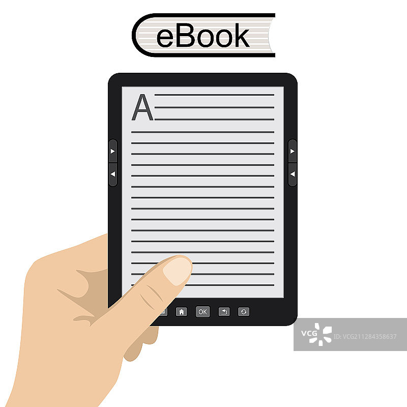便携式现代平板电脑电子书阅读器图片素材