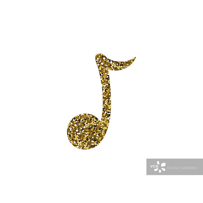 金色音符图标图片素材