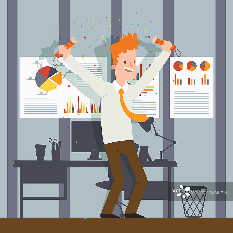 庆祝中的办公室职员图片素材