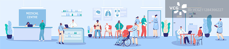 医疗中心接待室与候诊室图片素材