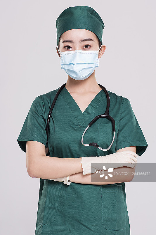 戴口罩女医生肖像图片素材