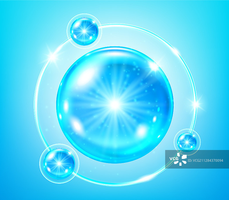 蓝色胶原蛋白溶液图片素材