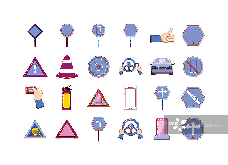 道路标志图标设计图片素材