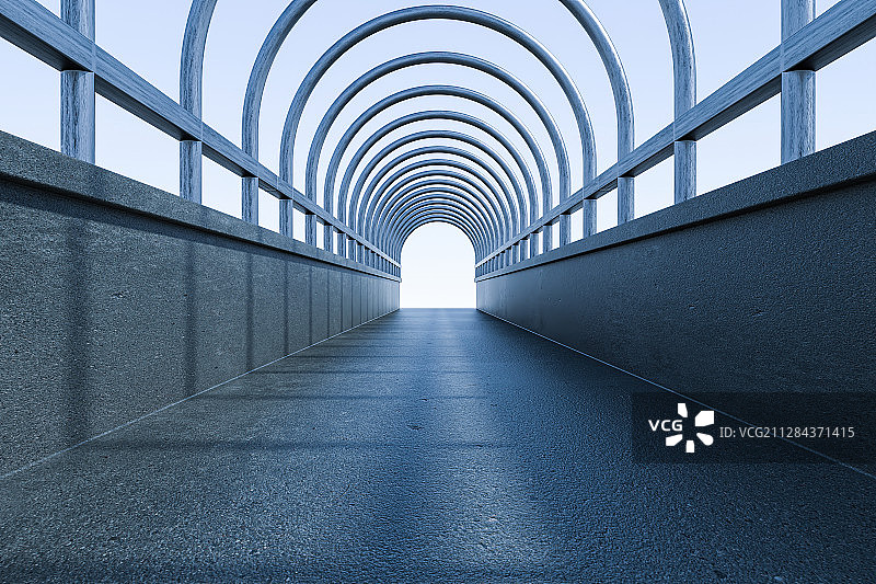 3D现代走廊图片素材