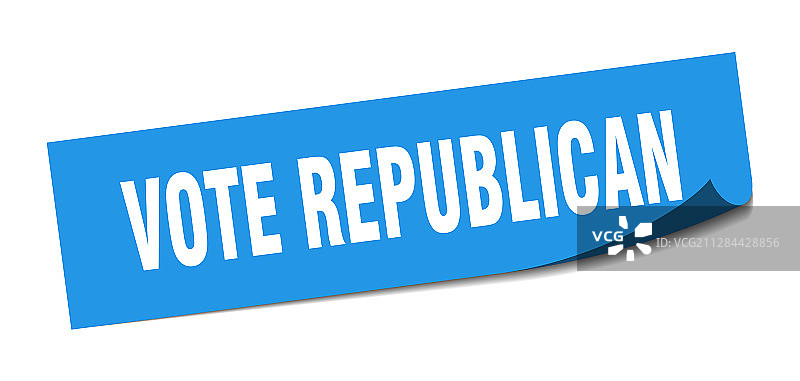 共和党投票贴纸方形图片素材