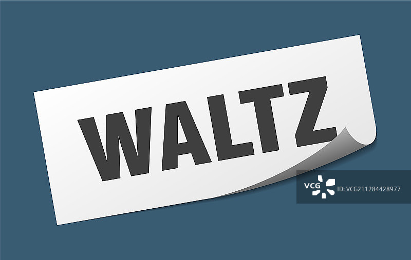 华尔兹方形标签图片素材