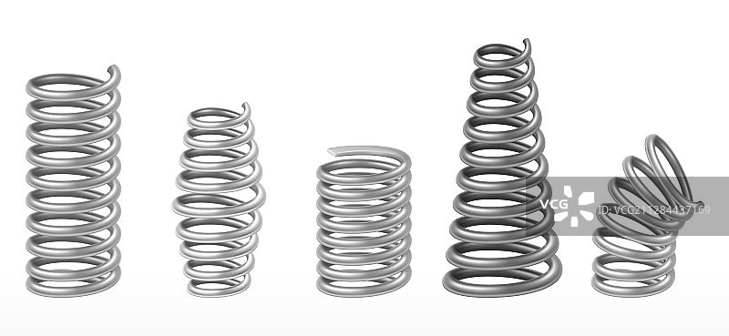 金属弹簧铬螺旋弹跳线图片素材