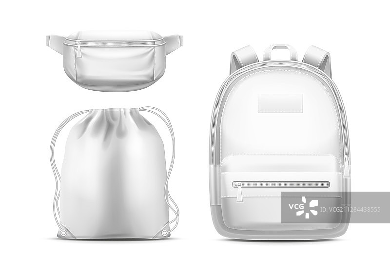 带绳腰包的运动背包图片素材