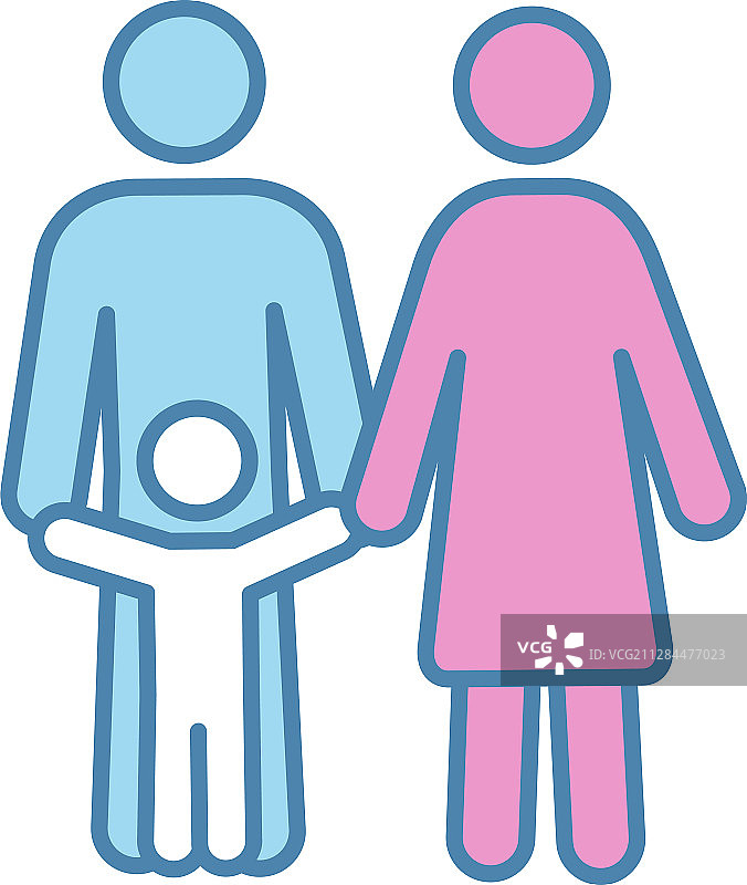 儿童抚养费彩色图标图片素材