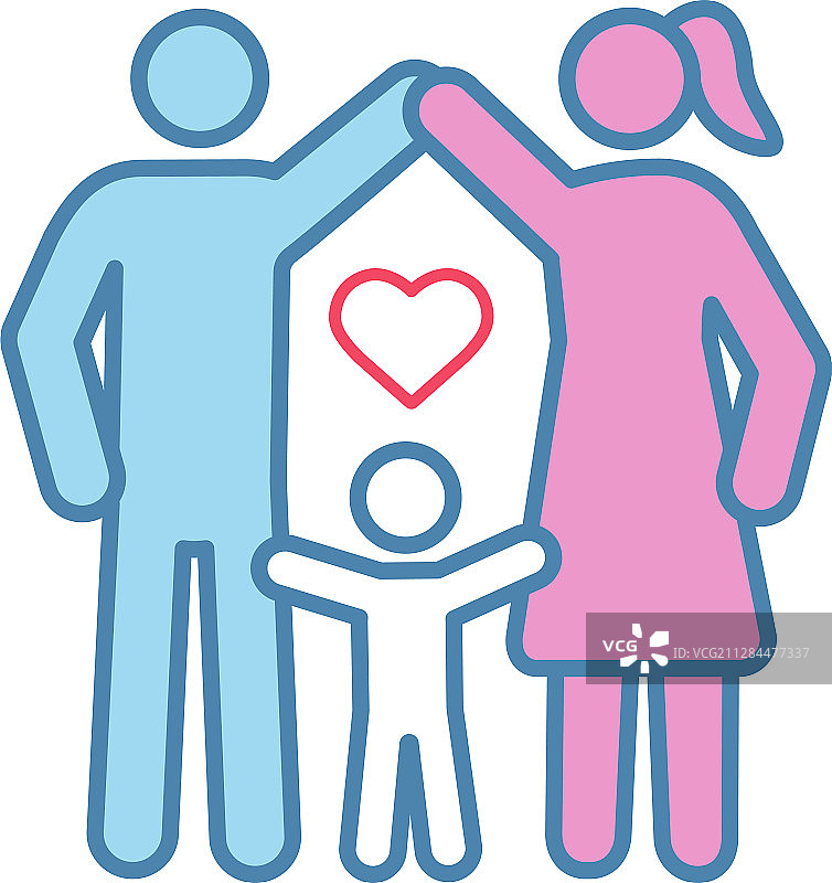 儿童保护彩色图标图片素材