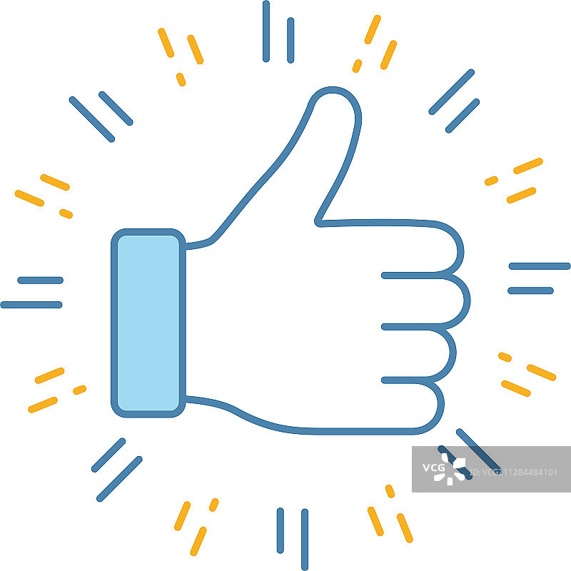 彩色点赞图标图片素材