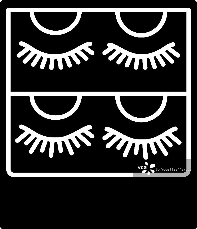 假睫毛包装字形图标图片素材