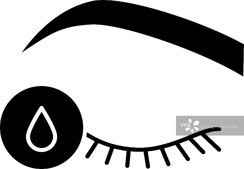 睫毛延长底漆字形图标图片素材