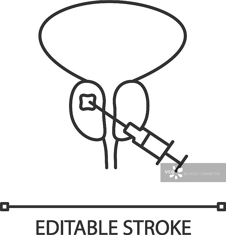 前列腺活检线性图标图片素材