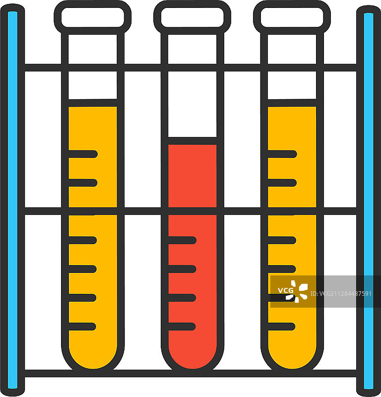 实验室分析彩色图标图片素材