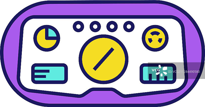 VR眼镜HUD彩色图标图片素材