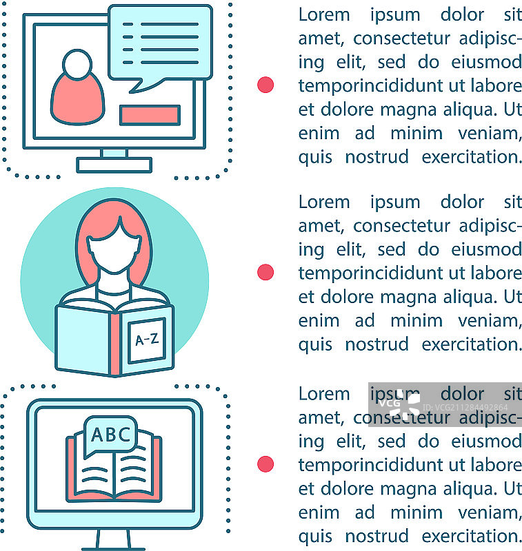 语言学习文章页面模板图片素材