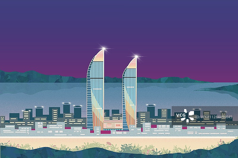 厦门夜景图片素材