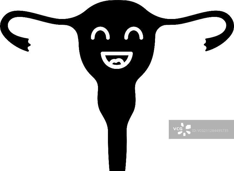 微笑的子宫标志图标图片素材