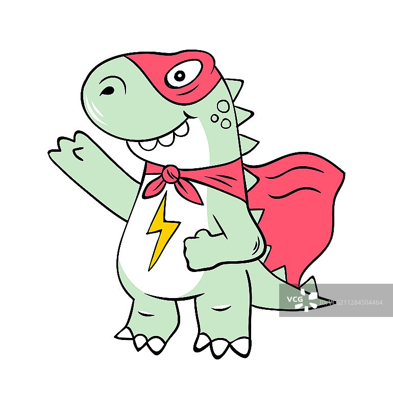 超级英雄恐龙T恤印花设计图片素材