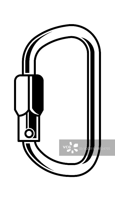 用于旅行的经典登山安全钩图片素材
