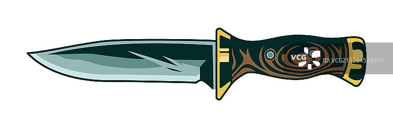 复古木柄金属刀图片素材