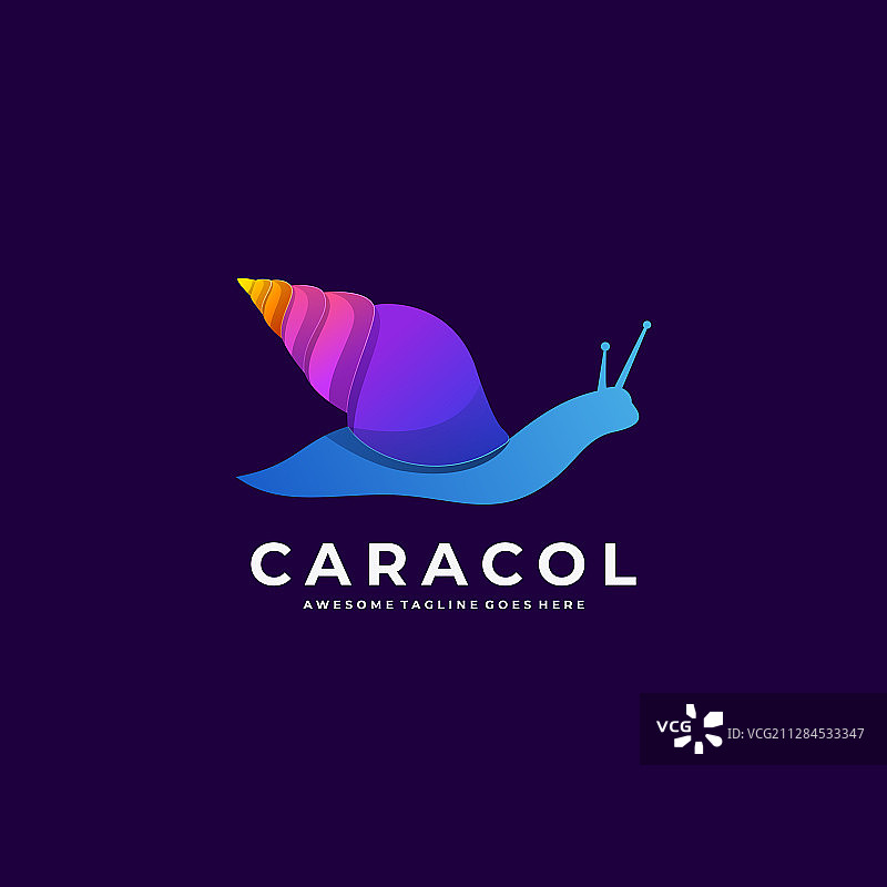 logo蜗牛传播渐变彩色图片素材