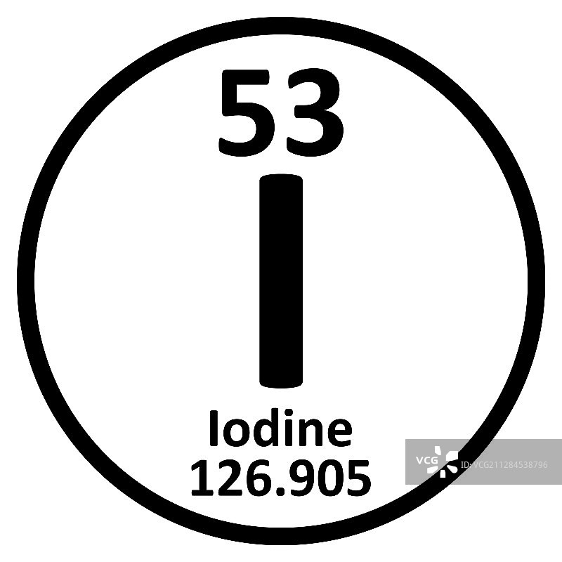 元素周期表元素碘图标图片素材