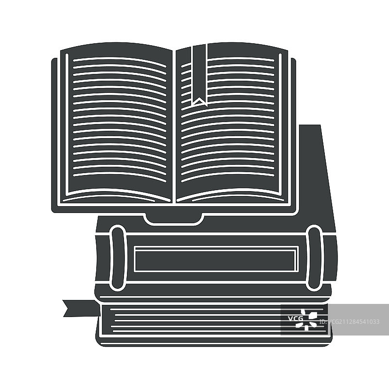 书籍堆叠隔离图标教科书图片素材