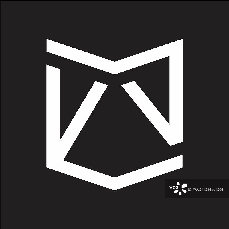 盾牌风格VV标志会徽字母组合图片素材