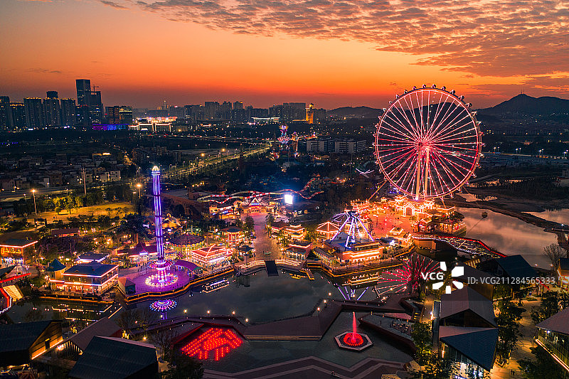 顺德华侨城欢乐海岸夜景图片素材