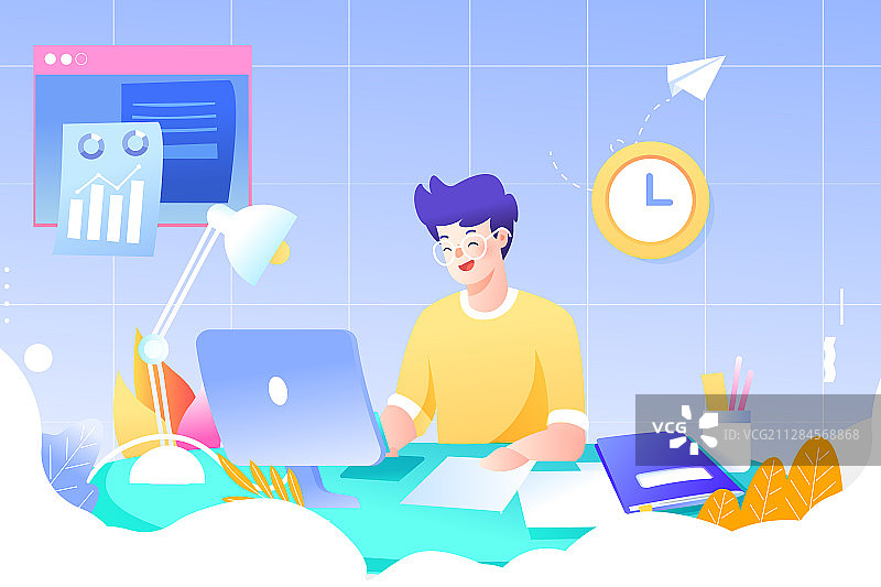 商务办公商业职业职场人才招聘招募互联网数据科技概念矢量插画图片素材