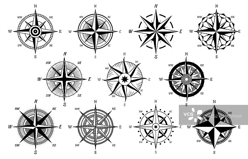 航海风玫瑰罗盘图片素材