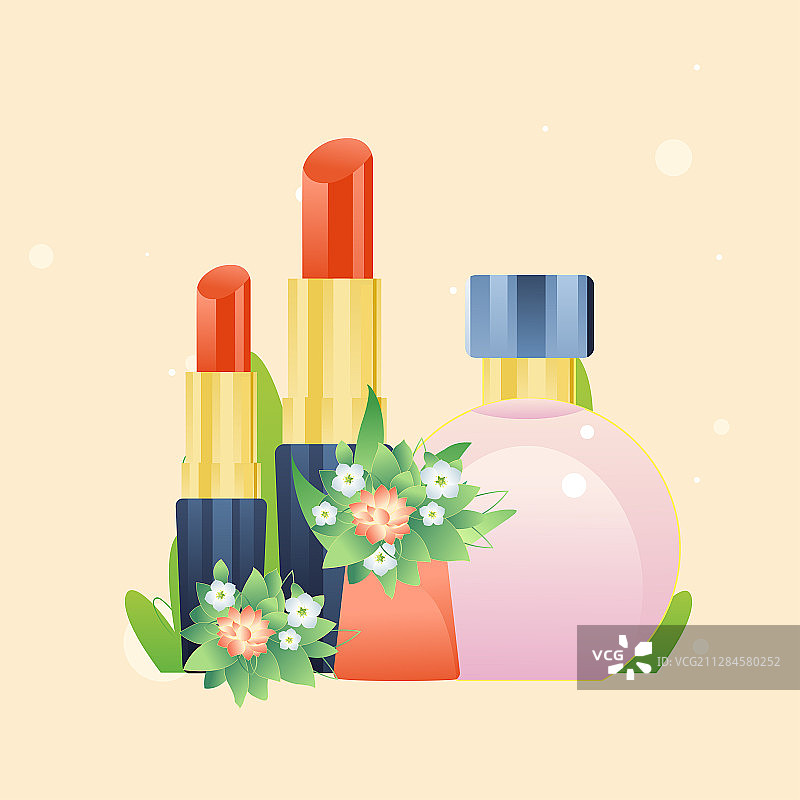 化妆品矢量插画图片素材