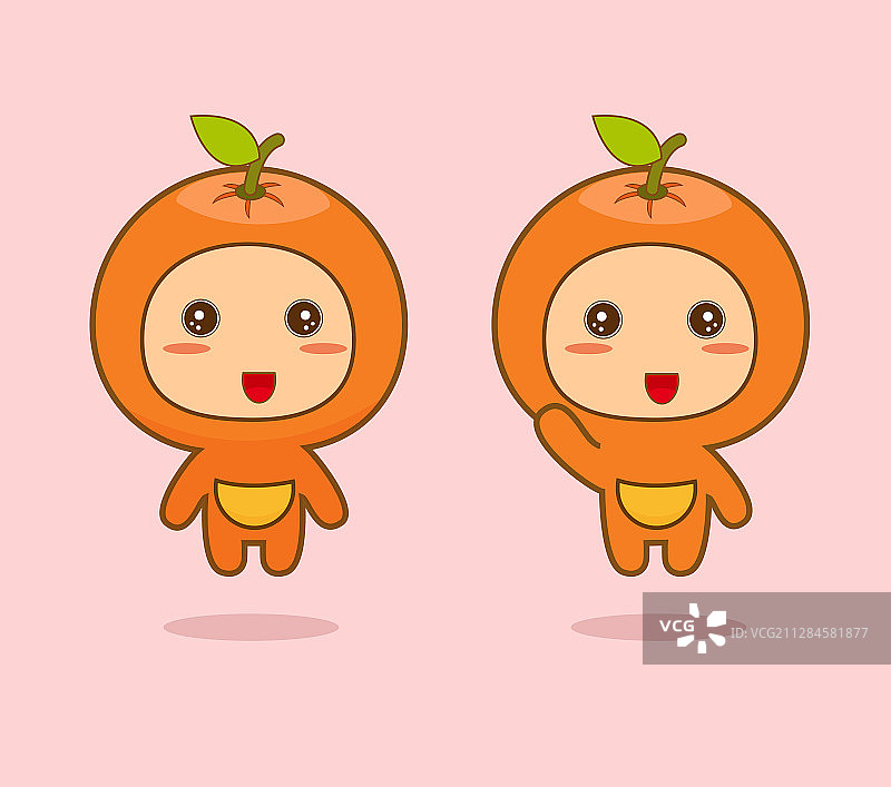 橘子卡通形象图片素材