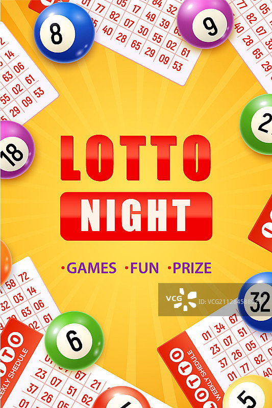 逼真的宾果游戏海报图片素材