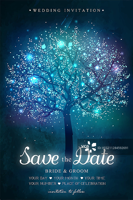 婚礼日期邀请函图片素材