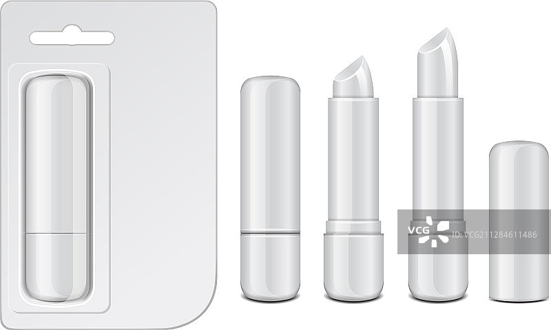 白色光面润唇膏图片素材