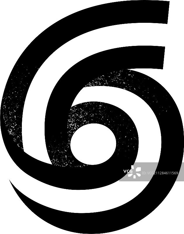 两条平行线组成的数字6标志图片素材