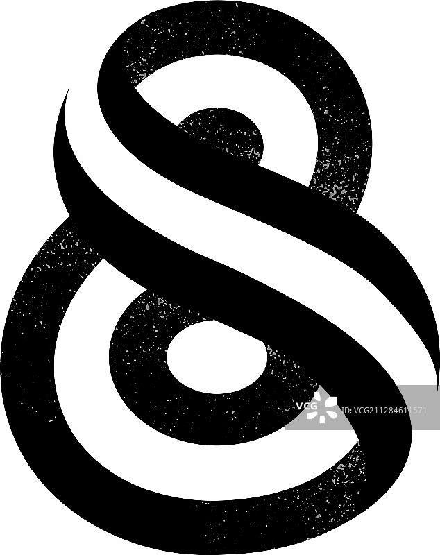 由两条平行线组成的数字8标志图片素材