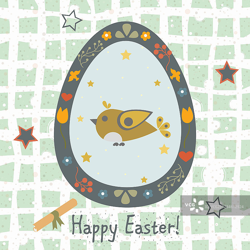蛋中的复活节小鸟图片素材