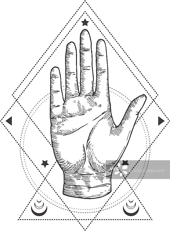 复古风格的神秘抽象符号标志图片素材